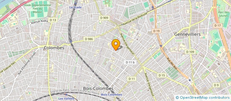 localisation de l'entreprise DRAKKAR à BOIS-COLOMBES