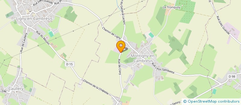 localisation de l'entreprise DRANCOURT TRANSPORT à MONTIGNY-EN-CAMBRESIS