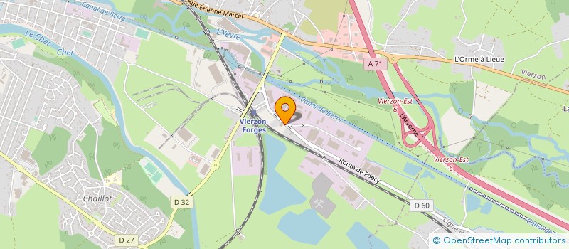 localisation de l'entreprise DRANER GESTION à VIERZON