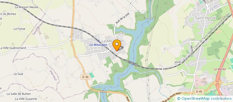 localisation de l'entreprise DRE NATUR  LA MEAUGON