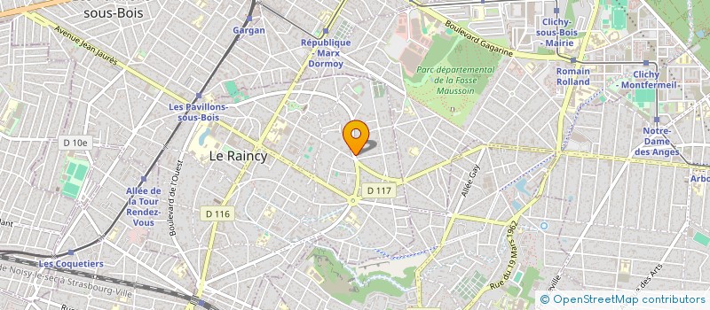 localisation de l'entreprise DREAM CAB  LE RAINCY