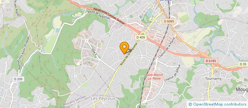 localisation de l'entreprise DREAM INVEST à MOUANS-SARTOUX
