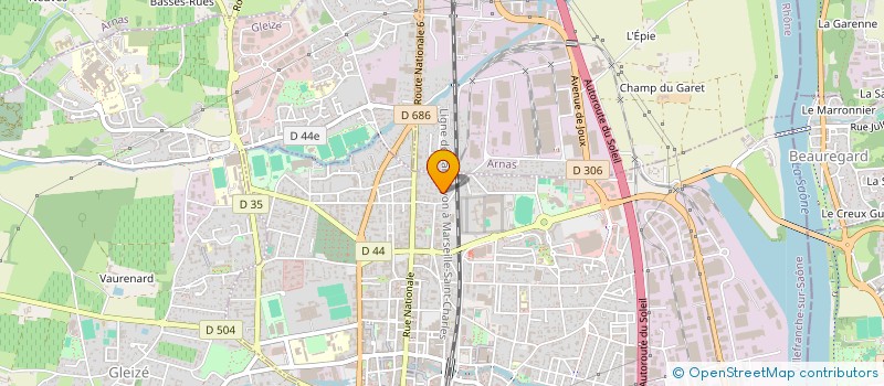 localisation de l'entreprise DREAM PARE-BRISE  VILLEFRANCHE-SUR-SAONE