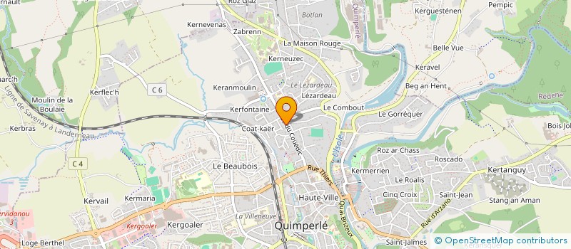 localisation de l'entreprise DRENOU TOQUIN CONSTRUCTIONS à QUIMPERLE