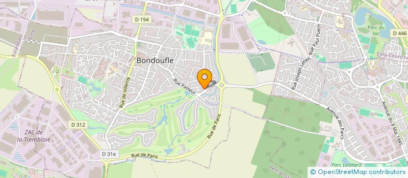 localisation de l'entreprise DRESSAGEMENT VOTRE à BONDOUFLE