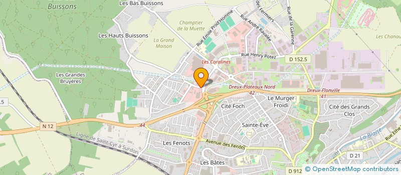 localisation de l'entreprise DREUX BURGER à DREUX