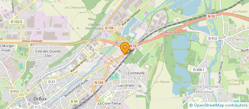 localisation de l'entreprise DREUX CENTRE AUTOMOBILES à DREUX