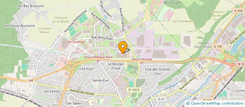 localisation de l'entreprise DREUX FOOD GROUP DFG à DREUX