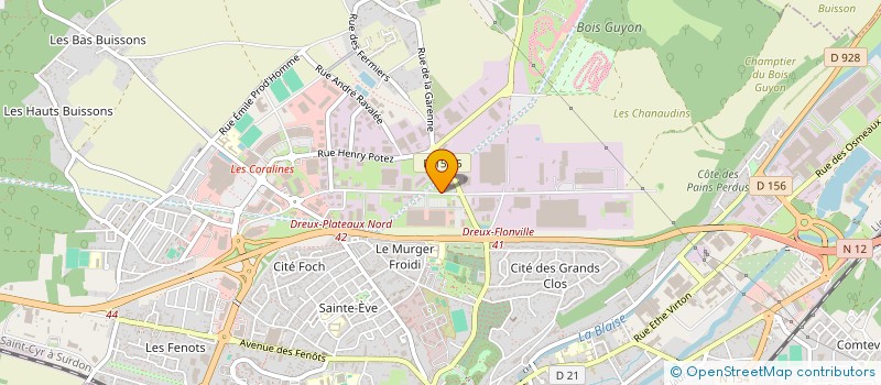 localisation de l'entreprise DREUX IMPORT AUTO à DREUX