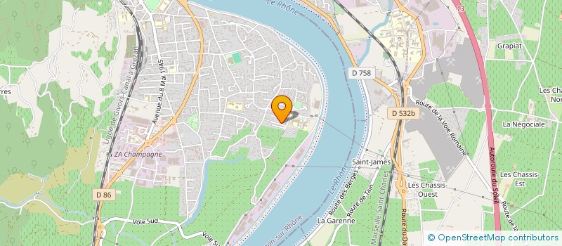 localisation de l'entreprise DRG IMMOBILIER à TOURNON-SUR-RHONE