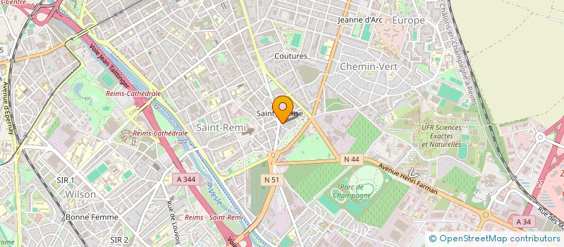 localisation de l'entreprise DRIANT  REIMS