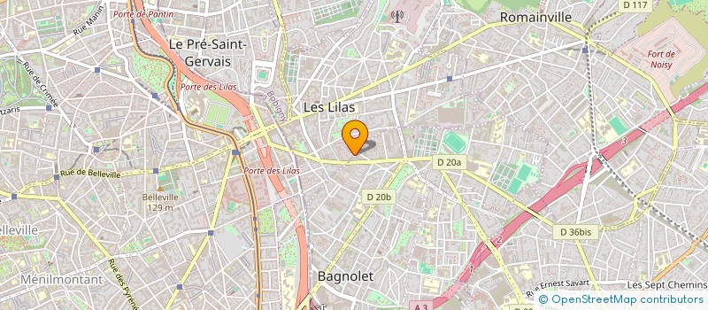 localisation de l'entreprise DRIEUX-COMBALUZIER à LES LILAS
