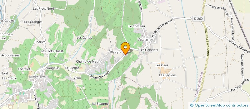 localisation de l'entreprise DRILLET TP à MERCUROL-VEAUNES