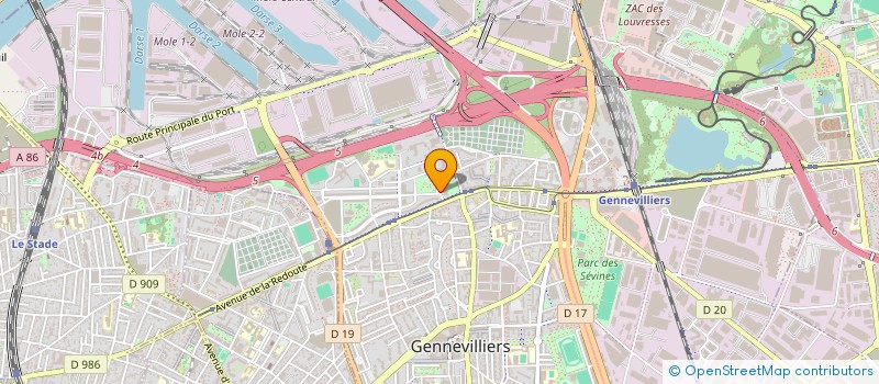 localisation de l'entreprise DRINI VENTILATION à GENNEVILLIERS
