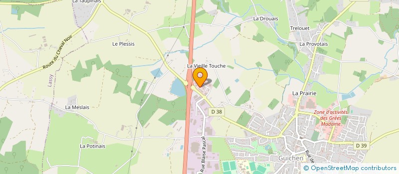 localisation de l'entreprise DRIVE BETON 35 à GUICHEN