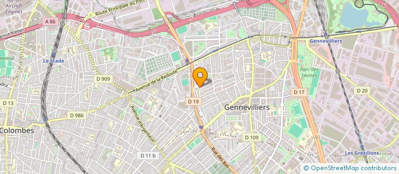 localisation de l'entreprise DRIVE'UP à GENNEVILLIERS