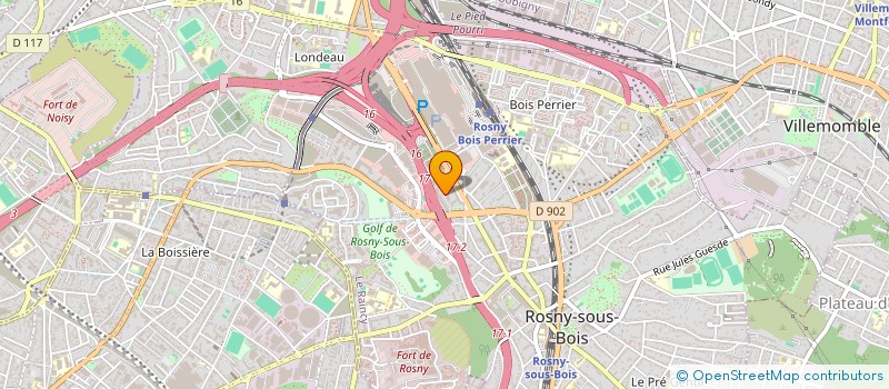 localisation de l'entreprise DRIVE2B à ROSNY-SOUS-BOIS