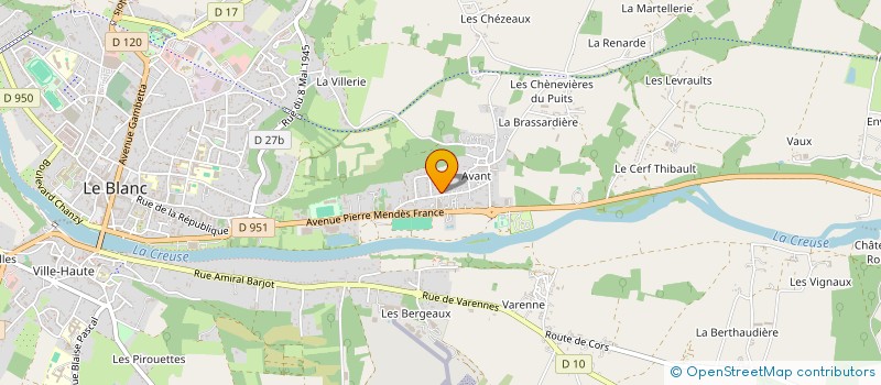 localisation de l'entreprise DRJM à LE BLANC