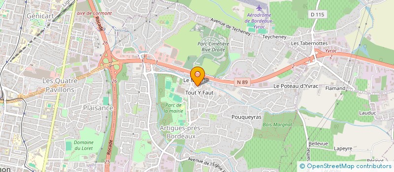 localisation de l'entreprise DRK  ARTIGUES-PRES-BORDEAUX