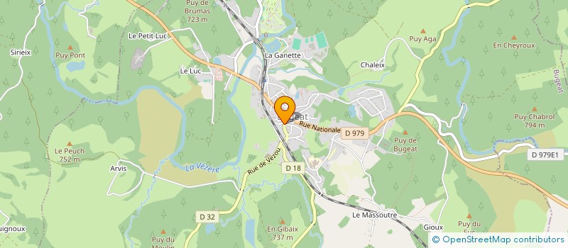 localisation de l'entreprise DROA D'OTTER  BUGEAT