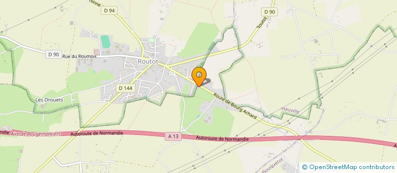 localisation de l'entreprise DROALIN à ROUGEMONTIERS