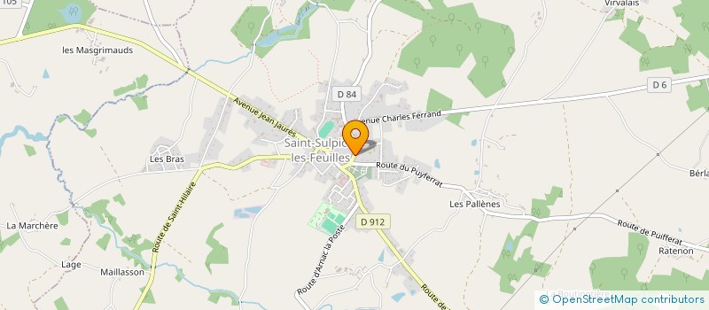 localisation de l'entreprise DROCHON AUTOMOBILES à SAINT-SULPICE-LES-FEUILLES