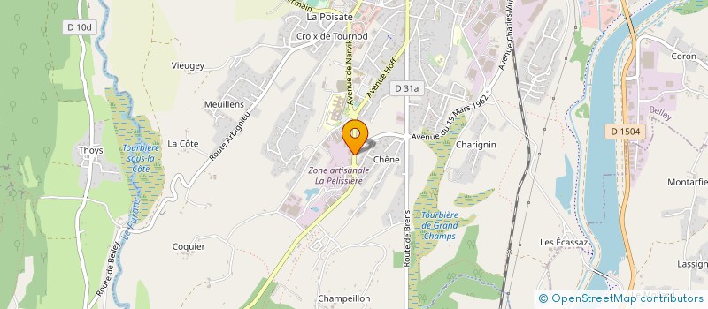 localisation de l'entreprise DROG'DECO à BELLEY