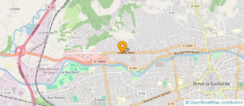 localisation de l'entreprise DROGUERIE CORREZIENNE SOL ET MUR à BRIVE-LA-GAILLARDE