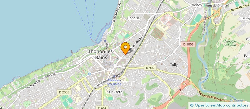 localisation de l'entreprise DROGUERIE GILBERT DUBOULOZ à THONON-LES-BAINS