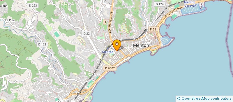 localisation de l'entreprise DROGUERIE THIERS à MENTON