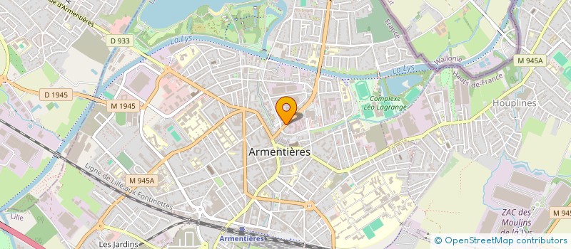 localisation de l'entreprise DROIT A L'EMPLOI FORMATION INSERTION à ARMENTIERES