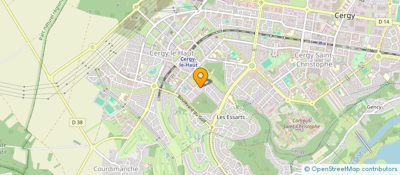 localisation de l'entreprise DROIT DANS LES YEUX  CERGY