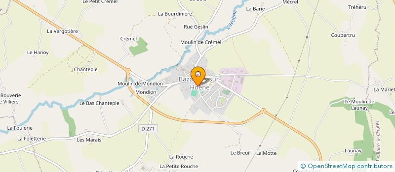 localisation de l'entreprise DROIT DE VIVRE à BAZOCHES-SUR-HOENE