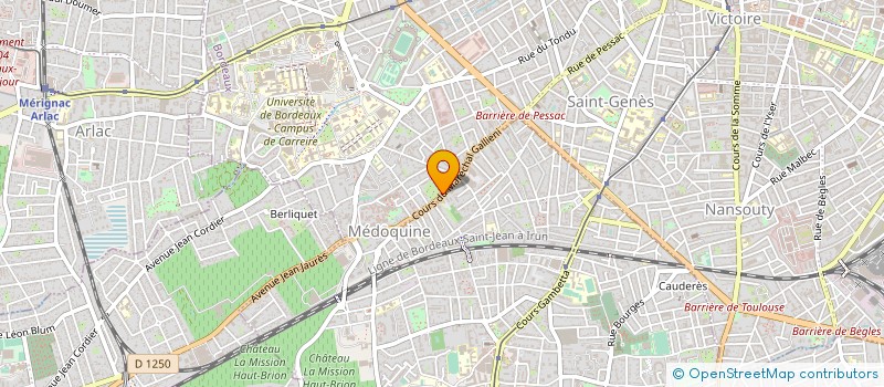 localisation de l'entreprise DROITDUSPORT.COM à BORDEAUX