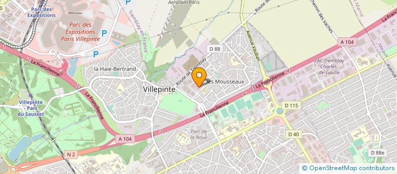 localisation de l'entreprise DROITS2VANT à VILLEPINTE