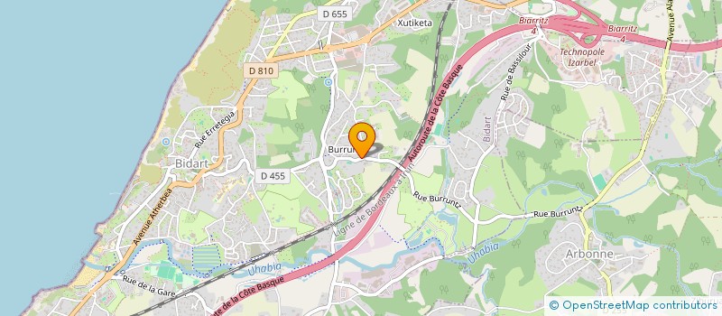 localisation de l'entreprise DROMBRY à BIDART