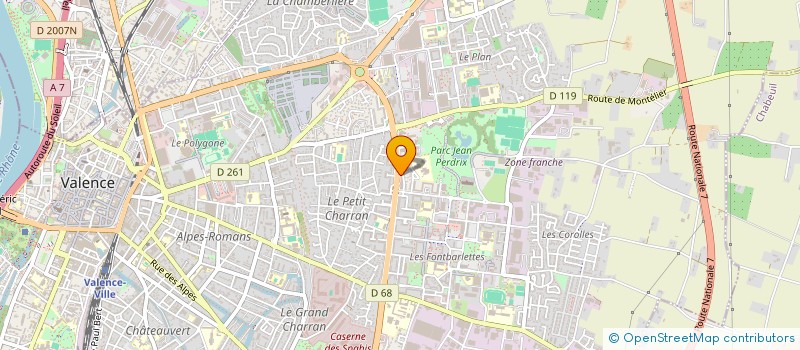 localisation de l'entreprise DROME BTP à VALENCE