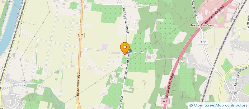 localisation de l'entreprise DROME CARROSSERIE INDUSTRIELLE-D.C.I.  CHATEAUNEUF-DU-RHONE