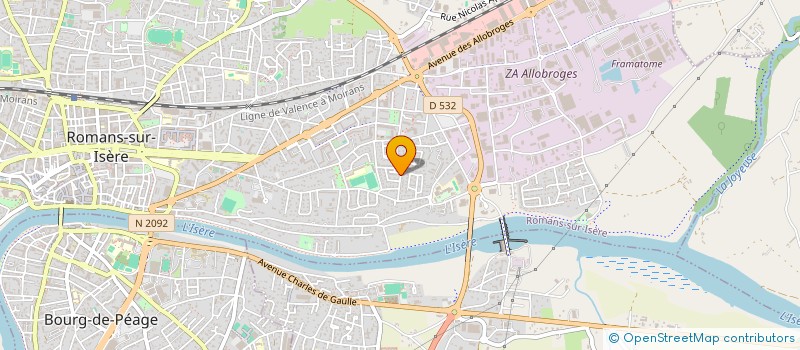 localisation de l'entreprise DROME PARCS ET JARDINS à ROMANS-SUR-ISERE