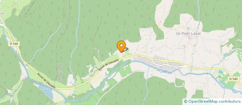 localisation de l'entreprise DROME PROVENCE DIFFUSION SARL  LE POET-LAVAL