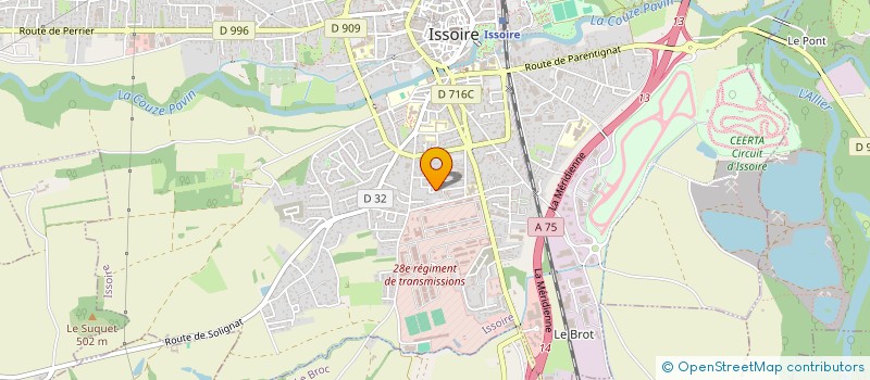 localisation de l'entreprise DROMELLE  ISSOIRE