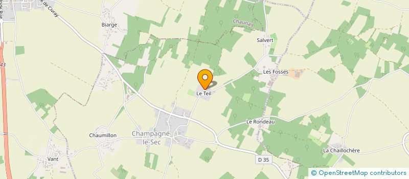 localisation de l'entreprise DRON'EVO  CHAMPAGNE-LE-SEC