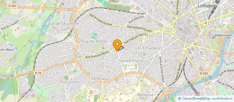 localisation de l'entreprise DRONE ANALYSE DIAGNOSTIC ET AUDIOVISUEL à LIMOGES