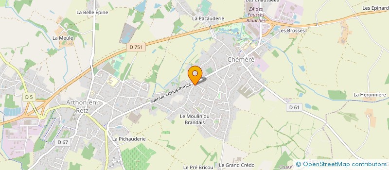 localisation de l'entreprise DRONEAU-GAUTHIER PEINTURE  CHAUMES-EN-RETZ