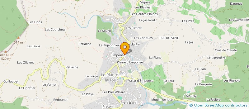 localisation de l'entreprise DRONOVER  LE PLAN-DE-LA-TOUR