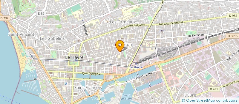 localisation de l'entreprise DROUET INVEST à LE HAVRE