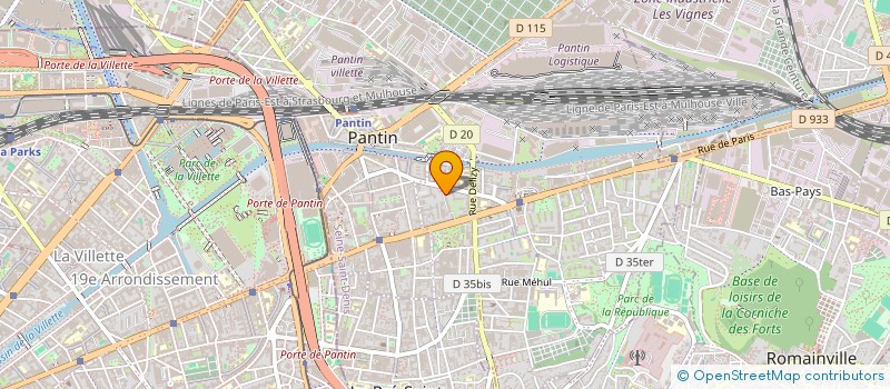 localisation de l'entreprise DROUIN ROUSSEAU IND  PANTIN