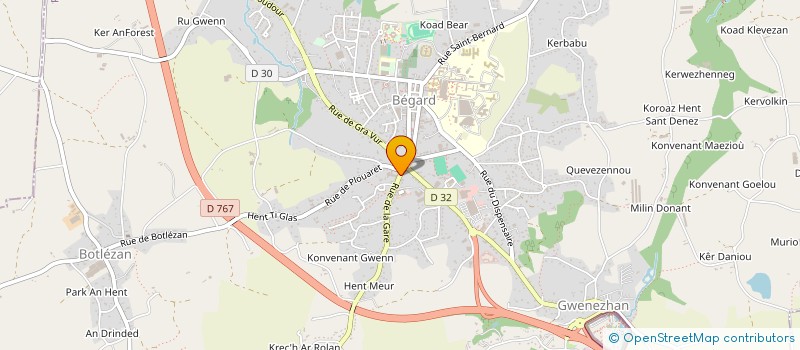 localisation de l'entreprise DROUMAGUET JEANNE  BEGARD