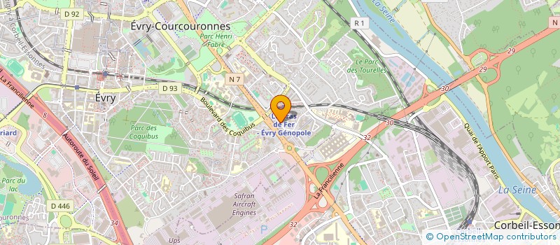 localisation de l'entreprise DRP  EVRY-COURCOURONNES