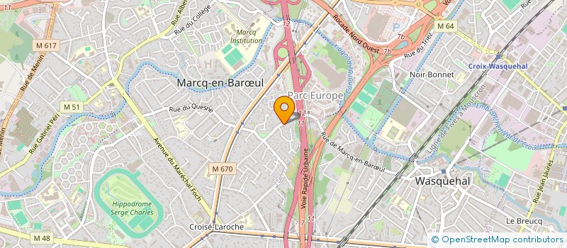 localisation de l'entreprise DRUELLE à MARCQ-EN-BARŒUL